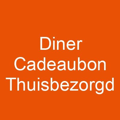Diner Cadeaubon Thuisbezorgd
