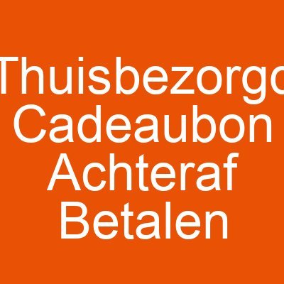 Thuisbezorgd Cadeaubon Achteraf Betalen