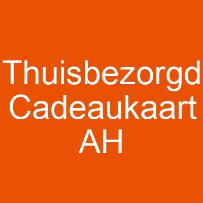 Thuisbezorgd Cadeaukaart AH