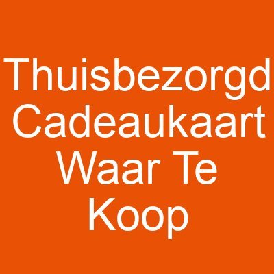 Thuisbezorgd Cadeaukaart Waar Te Koop