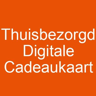 Thuisbezorgd Digitale Cadeaukaart