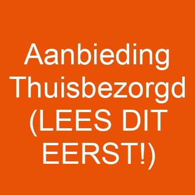 Aanbieding Thuisbezorgd (LEES DIT EERST!)