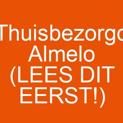 Thuisbezorgd Almelo (LEES DIT EERST!)