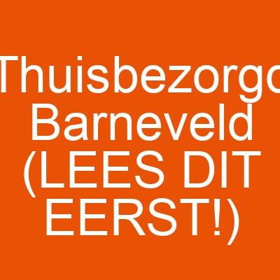 Thuisbezorgd Barneveld (LEES DIT EERST!)