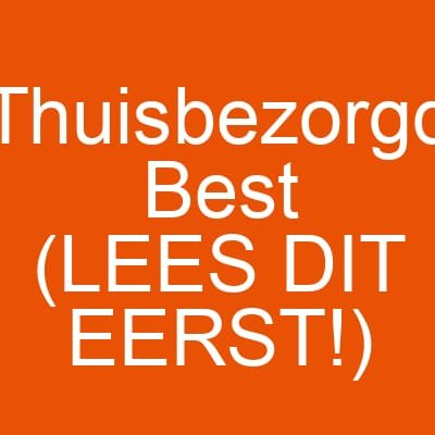 Thuisbezorgd Best (LEES DIT EERST!)