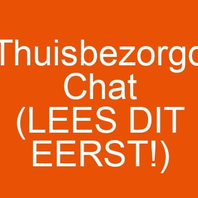 Thuisbezorgd Chat (LEES DIT EERST!)
