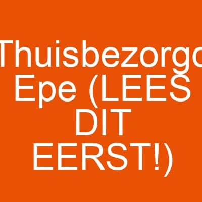 Thuisbezorgd Epe (LEES DIT EERST!)