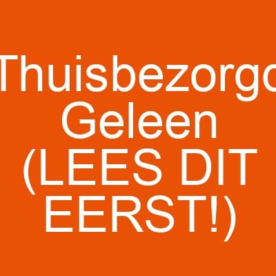 Thuisbezorgd Geleen (LEES DIT EERST!)