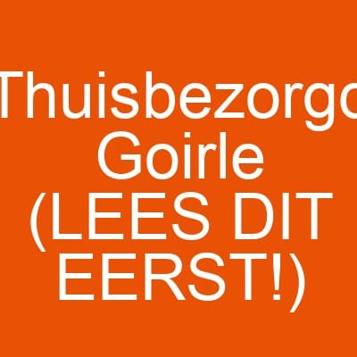 Thuisbezorgd Goirle (LEES DIT EERST!)