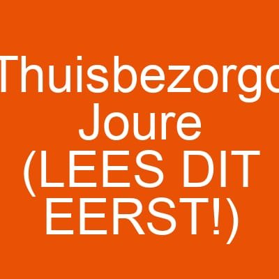 Thuisbezorgd Joure (LEES DIT EERST!)