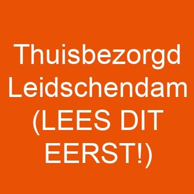 Thuisbezorgd Leidschendam (LEES DIT EERST!)