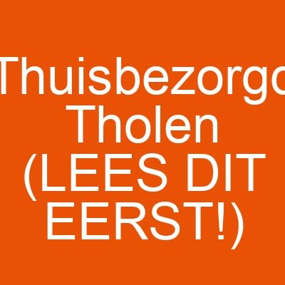 Thuisbezorgd Tholen (LEES DIT EERST!)