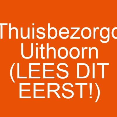 Thuisbezorgd Uithoorn (LEES DIT EERST!)