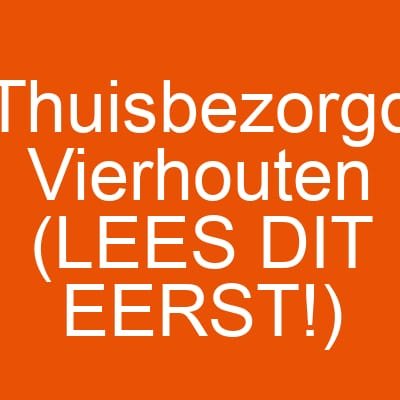 Thuisbezorgd Vierhouten (LEES DIT EERST!)