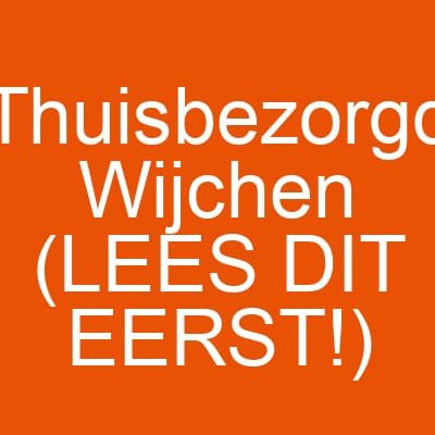 Thuisbezorgd Wijchen (LEES DIT EERST!)