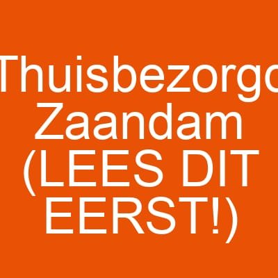 Thuisbezorgd Zaandam (LEES DIT EERST!)